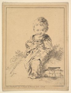 Barn som holder fast i personalet av François Boucher
