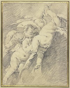 Tre engler som svever i luften av François Boucher