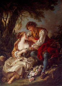 La cage Maleri av Francois Boucher (1703-1770) 1763 Søn. 0,93x0,73 m av François Boucher