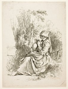 Bondekvinne med mugge av François Boucher