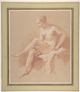 Sittende kvinnelig nakenfigur av François Boucher