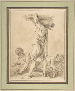 Stående mann som bærer fasces og våpen av François Boucher