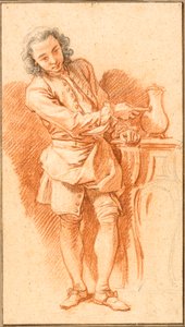 Studie av betjent med kaffekanne av François Boucher