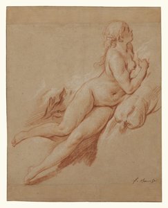 Studie av en liggende naken av François Boucher