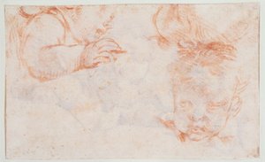 Tre guttehoder. Studier til et dørstykke på Amalienborg av François Boucher