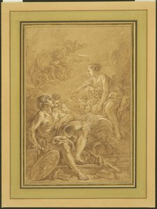 Venus befaler Vulkan å lage våpen for Aeneas av François Boucher