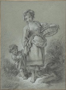 Kvinne og gutt av François Boucher