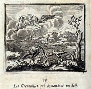 Fabler av Jean de La Fontaine (1621-95). Illustrasjon av François Chauveau (1613-1676). Utgave av 1728. av Francois Chauveau