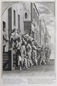 Illustrasjon fra 'Livet til St. Bruno, grunnleggeren av Chartreux-ordenen' Paris 1660. etter maleriene til Eustache Le Sueur og gravert av Fran Sois Chauveau ©UIG/Leemage av Francois Chauveau