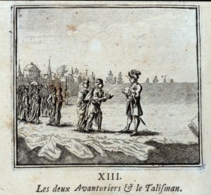 De to eventyrerne og talismanen. Fabler av Jean de La Fontaine (1621-95). Illustrasjon av François Chauveau (1613-1676). Utgave av 1728. av Francois Chauveau