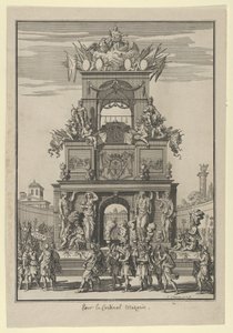 Triumfbue reist til ære for kardinal Mazarin etter Pyreneene-traktaten..., ca. 1664-5. av Francois Chauveau