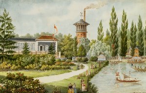En fritidspark utenfor Paris, 1846 av Francois Debret