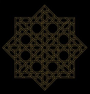 Maze, 2016, (skjermtrykk på papir) av Francois Domain