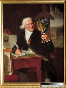 Portrett av Antoine Augustin, Baron Parmentier (1737-1813) representativ agronom iført æreslegionen. Maleri av Francois Dumont l