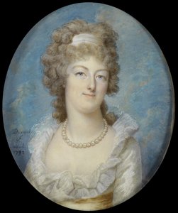 Portrett av dronning Marie Antoinette med et perlekjede, 1792