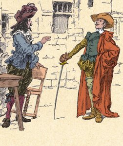 Møte med Cyrano, ung, ankommer Paris, med D