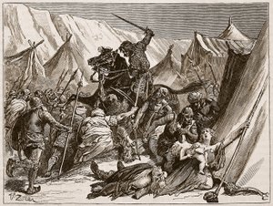 Robert av Normandie som samler korsfarerne, illustrasjon fra 