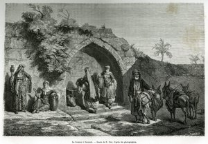 Fontenen har Nasaret. Gravering av E.Zier, for å illustrere historien La Syria d