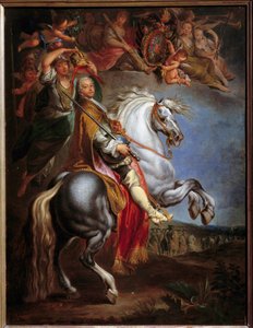 Rytterportrett av Francois III (1708-1765), hertug av Lorraine, daværende germansk keiser og storhertug av Toscana, ektefelle til Marie Therese av Østerrike (1717-1780) Maleri av Francois Eisen (1695-1778) av Francois Eisen