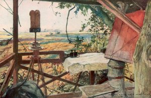 Observasjonspost av General Mangin, 18. juli 1918, Villers-Cotterets, Aisne, Frankrike, 1926. av Francois Flameng