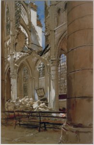 Soissons, 18. mai 1915 av Francois Flameng