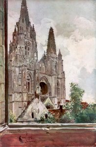 Ruinene av Saint Jean des Vignes Abbey, Soissons, Frankrike, 17. mai 1915, 1926. av Francois Flameng