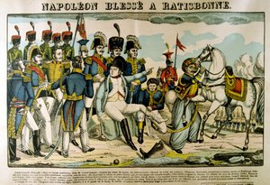 Napoleon skadet i Ratisbon, april 1809, c1835