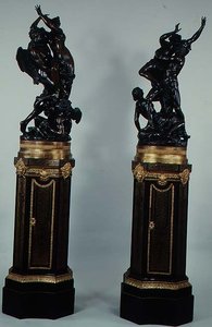 The Rape of Proserpine, baser tilskrevet Boule, ca. 1693-1710 (bronse) av Francois Girardon