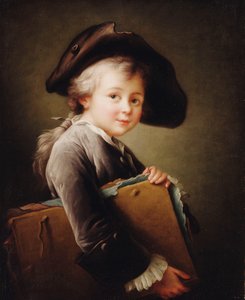 En ung gutt som holder en portefølje, 1760