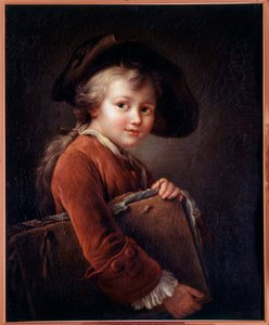 En ung elev maleri etter Francois Hubert Drouais (1727-1775) 1700-tallet