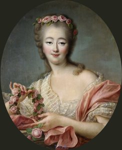 Jeanne Becu, grevinne Du Barry (1743-1793) - Francois Hubert Drouais (1727-1775). olje på lerret av Francois Hubert Drouais