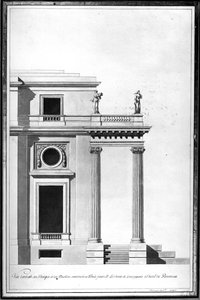 Design for badehuset på Hotel de Brancas, ca. 1760 (tegning)