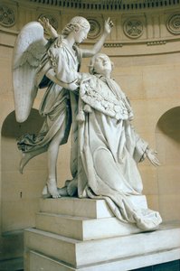 The Apotheosis of Louis XVI (1754-93), også kalt Louis XVI holdt av en engel, 1825 (marmor)