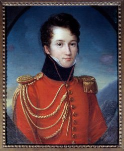 Portrett av forfatteren og dramatikeren Alfred de Vigny (1797-1863) i uniform som en gendarme av huset til kongen Maleri av Francois Joseph Kinson (1771-1839) 1800-tallet Søn. 0,59x0,48 m. Paris, Musee Carnavalet