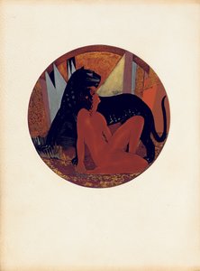 Mowgli og Bagheera, illustrasjon fra 