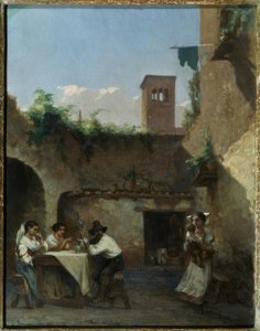 Roma, tavernaen av Francois-Louis-David Bocion