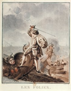 Figaro i kamp med en harpy, ca. 1786 (akvatint)