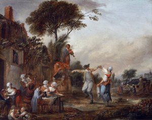 Landsbyfest (maleri) av Francois Louis Joseph Watteau