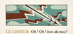 Grafisk illustrasjon fra Prometheus Enchained av Aeschylus, pub. 1941 (stensiltrykk) av Francois Louis Schmied