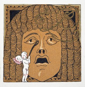 Nesen blir kilt av Cupid, fra Personages de Comedie, pub. 1922 (pochoir-trykk) av Francois Louis Schmied