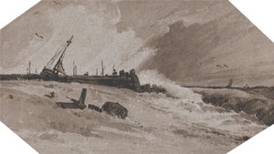 Kai i en storm av Francois Louis Thomas Francia