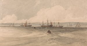 Utsikt over Sheerness av Francois Louis Thomas Francia