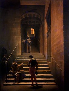 Klosterinteriør i Roma av Francois Marius Granet