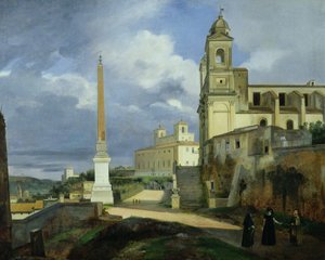 Trinita dei Monti og Villa Medici, Roma av Francois Marius Granet