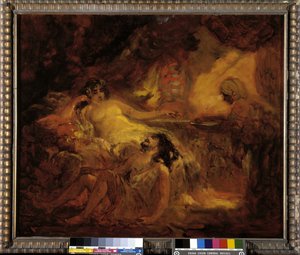 Samson og Dalila (olje på lerret) av Francois Maury