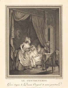 Tilbakeslaget av Francois Nicolas Barthelemy Dequevauviller after Nicolas Lavreince