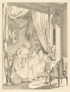 Tilbakeslaget av Francois Nicolas Barthelemy Dequevauviller after Nicolas Lavreince