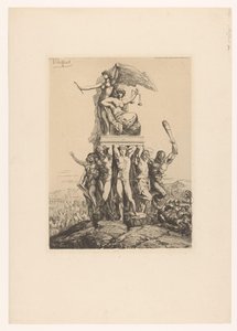 Allegorisk representasjon med Justitia og sannheten Le Triomphe de la Justice et de la Verite