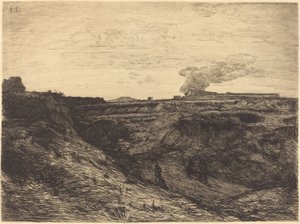 Steinbrudd nær Montmartre av Francois Nicolas Chifflart