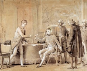 Underskrift av konkordatet mellom Frankrike og Saint Siege av den første konsulen 15. juli av Baron François Pascal Simon Gérard